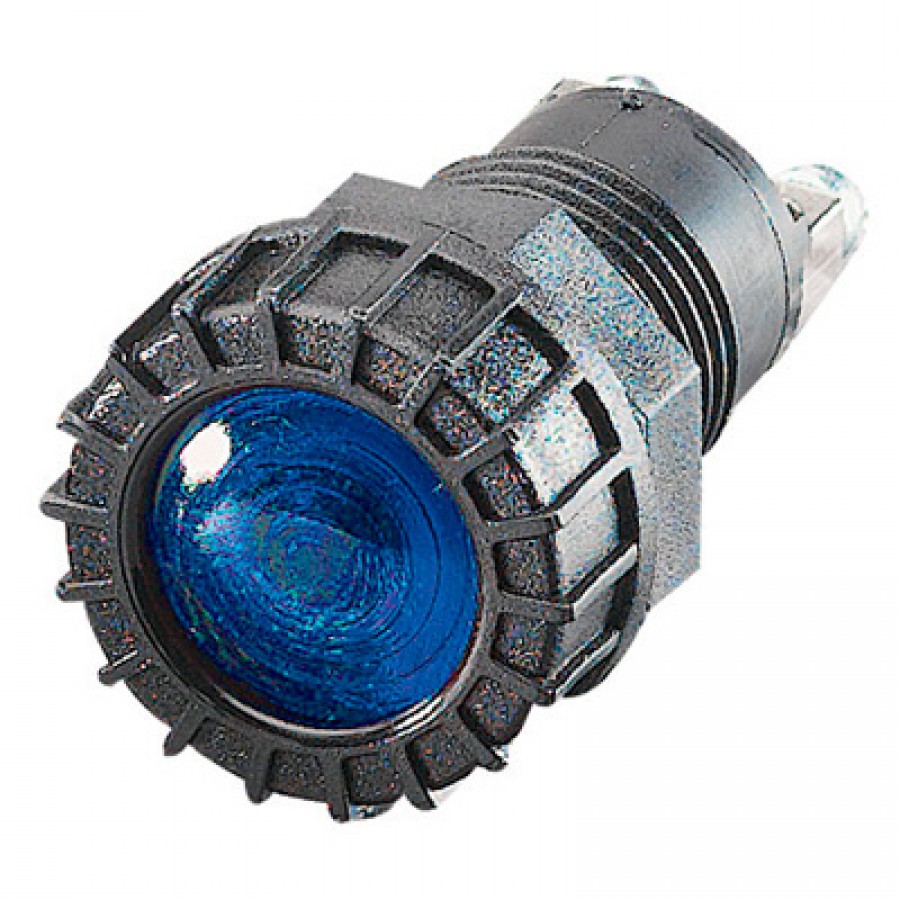 Lampa averizare 18mm cu bec schimbabil (albastru)